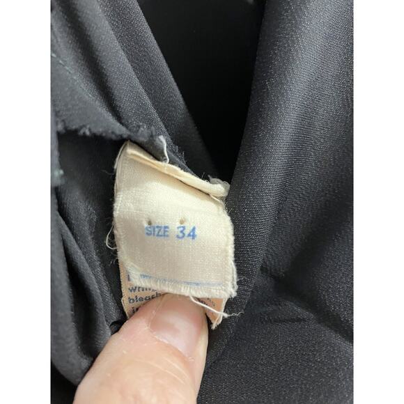 George Hatab Saks Fifth Ave Vintage black silky nightgown slip dress Size 34 - Picture 5 of 8